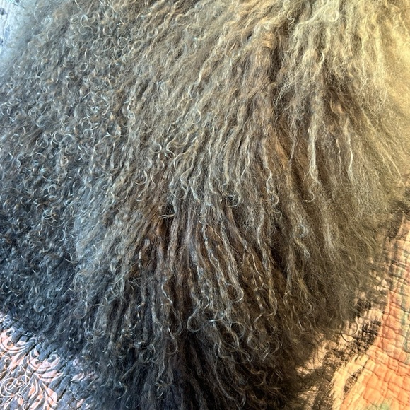 Ombré Mongolian Sheep Throw Pillow - Picture 3 of 5